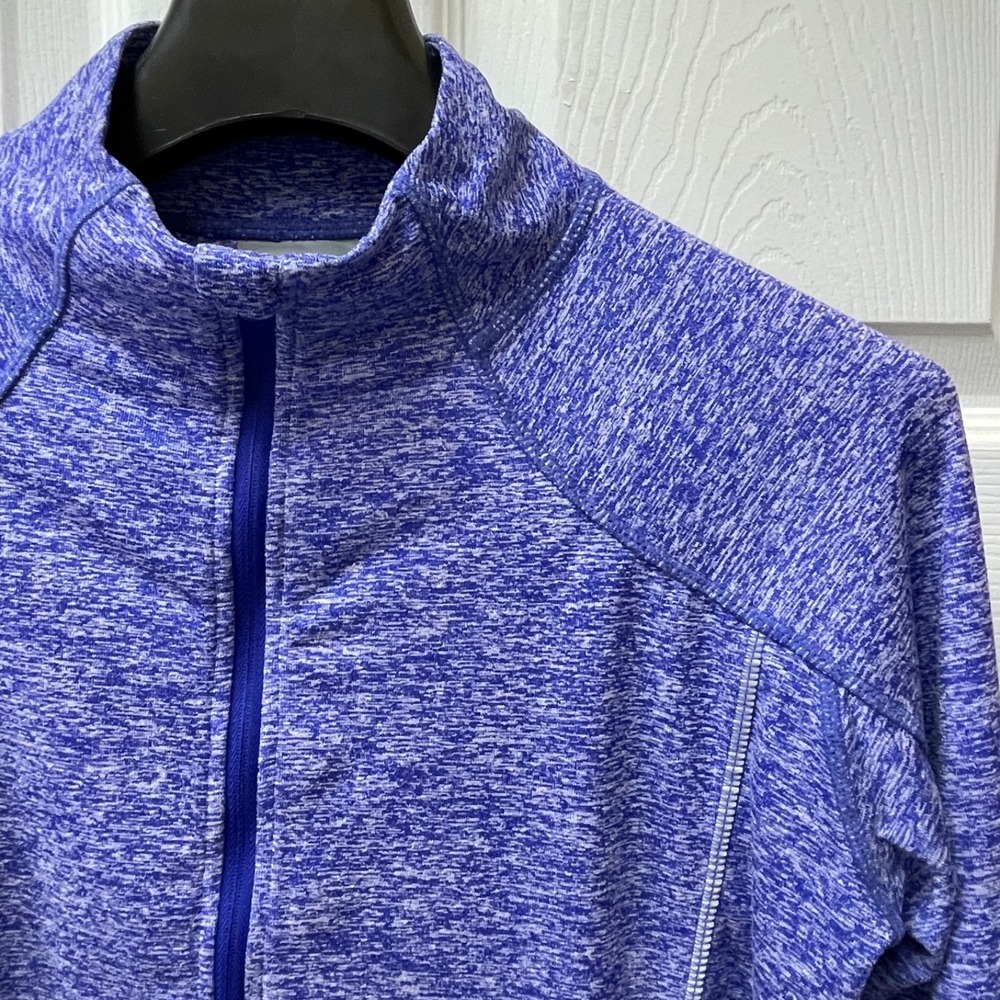 Athleta Women's Medium Half Zip Jogging Jacket Purple Thumbholsters‎